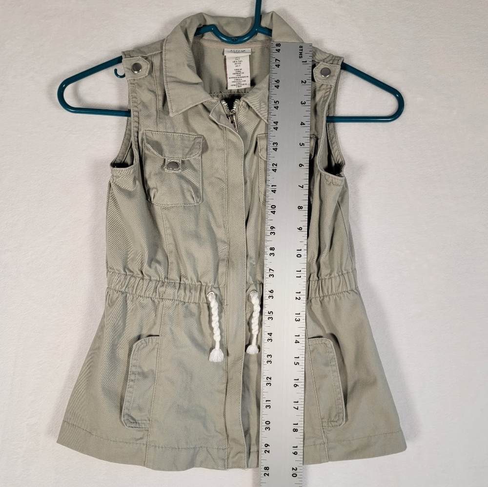 Aspen Kids Cargo Dress In Khaki, Size 7 - Picture 3 of 7
